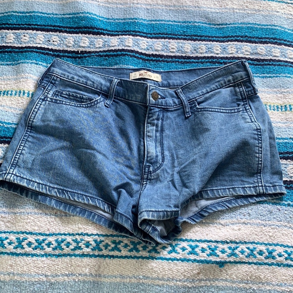 Hollister high rise denim shorts